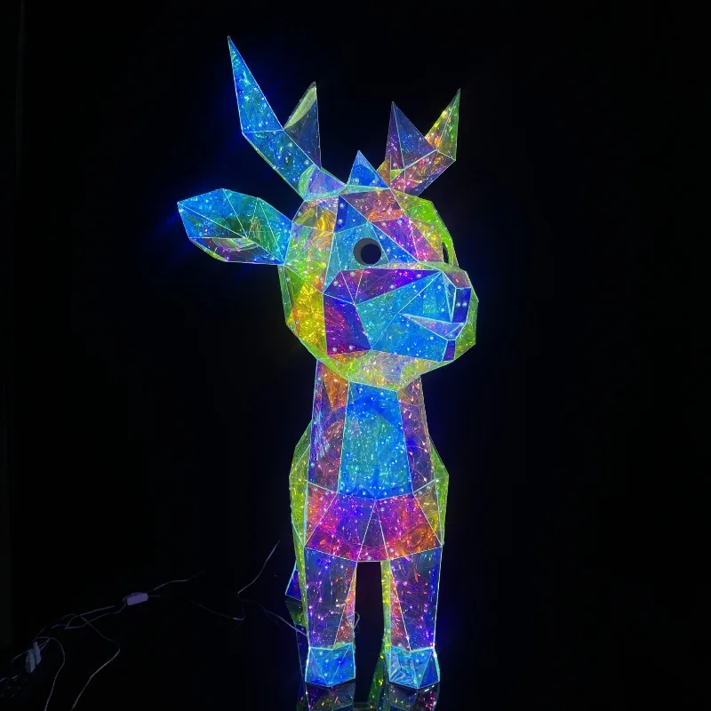 Home Decor Tree - Christmas Glowing Elk Ornament, Cartoon Holiday