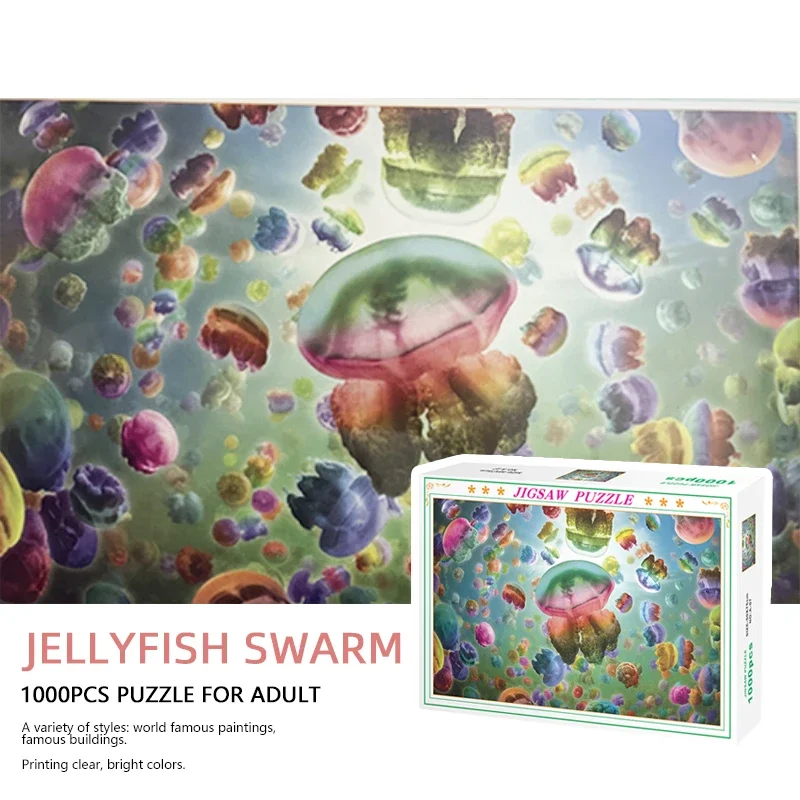 Home Decor Under 1000 - 75*50cm 1000 Jigsaw Pieces Undersea Jellyfish