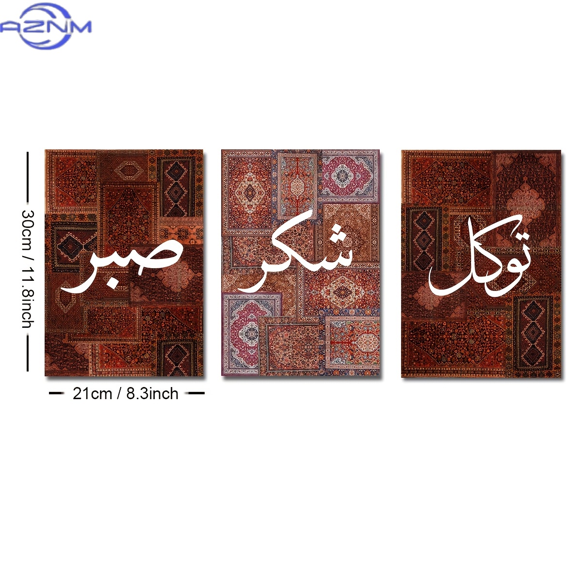 2D FLAT 3pcs Set Unframed Boho - Home Decor Ramadan ulasan dan harga