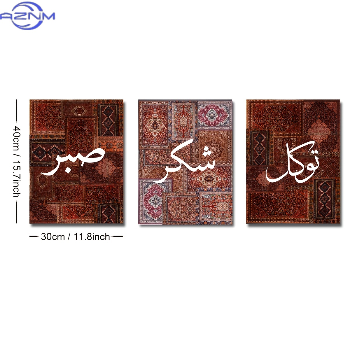 2D FLAT 3pcs Set Unframed Boho - Home Decor Ramadan ulasan dan harga