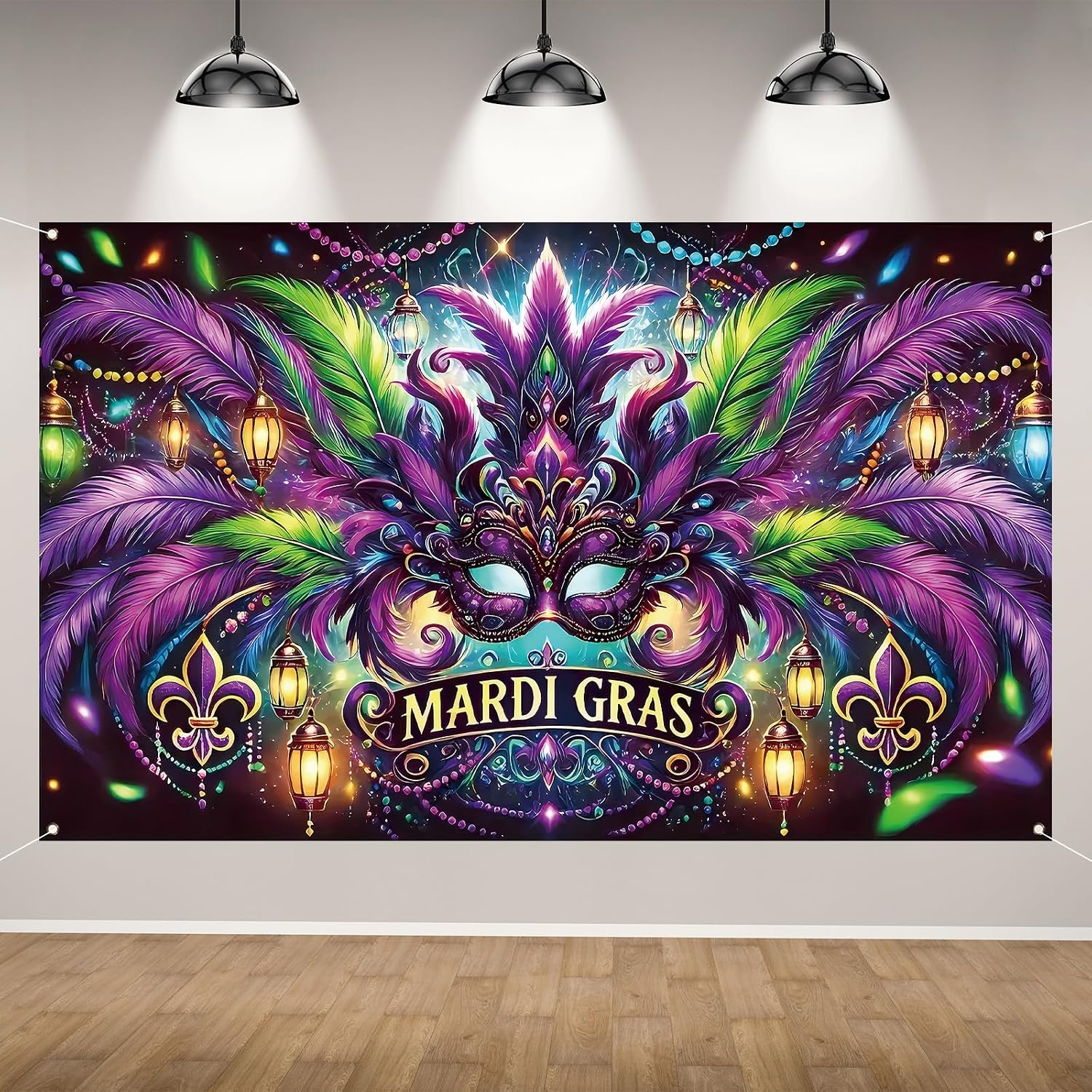 Mardi Gras Photography Backdro - Home Decor New Orleans ulasan dan harga