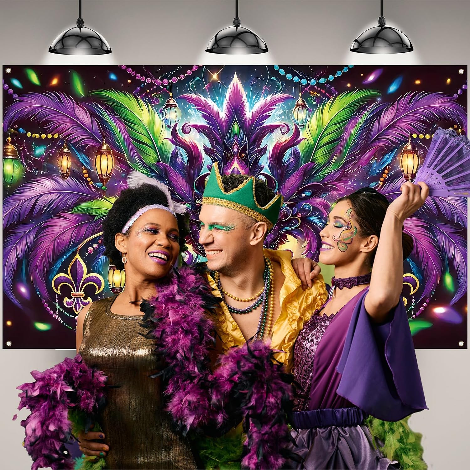 Mardi Gras Photography Backdro - Home Decor New Orleans ulasan dan harga