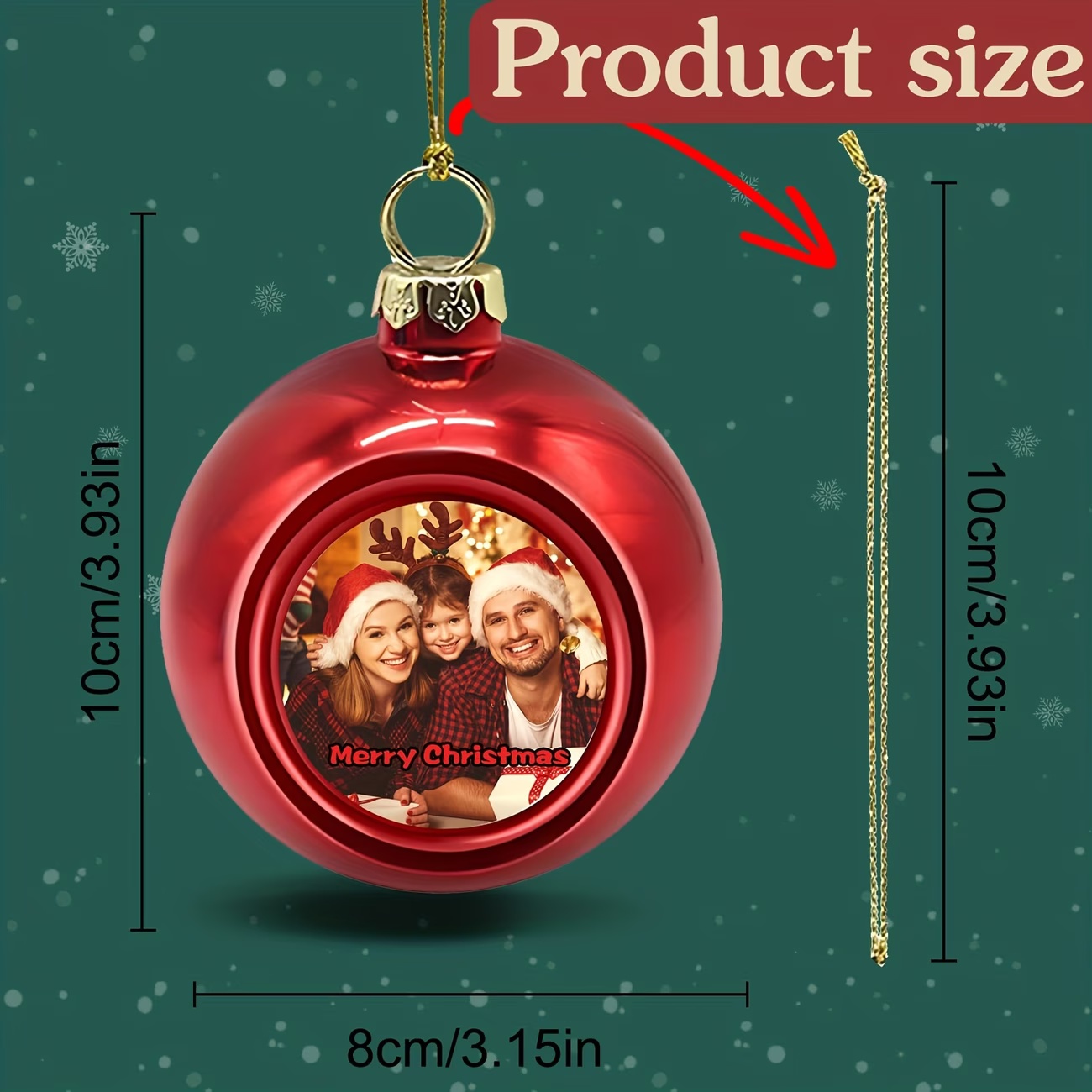 Custom Photo Christmas Ornamen - Home Decor Tree ulasan dan harga