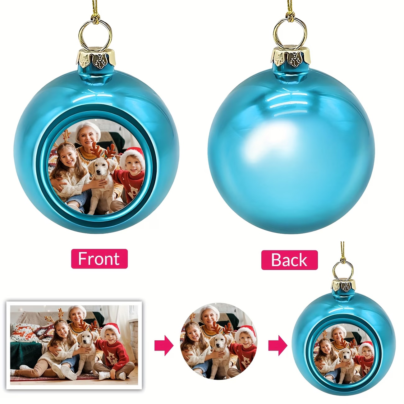Custom Photo Christmas Ornamen - Home Decor Tree ulasan dan harga