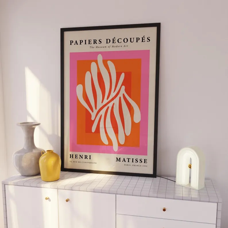 3pcsModern Orange  Bauhaus And - Home Decor On Wall ulasan dan harga
