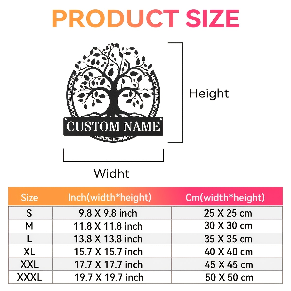 Custom Metal Wall Art of The T - Home Decor Tree ulasan dan harga