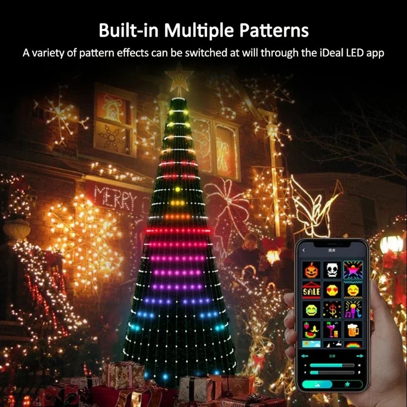 Christmas Star Tree Lights RGB - Home Decor Tree ulasan dan harga
