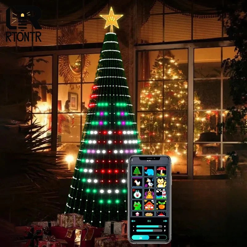 Christmas Star Tree Lights RGB - Home Decor Tree ulasan dan harga