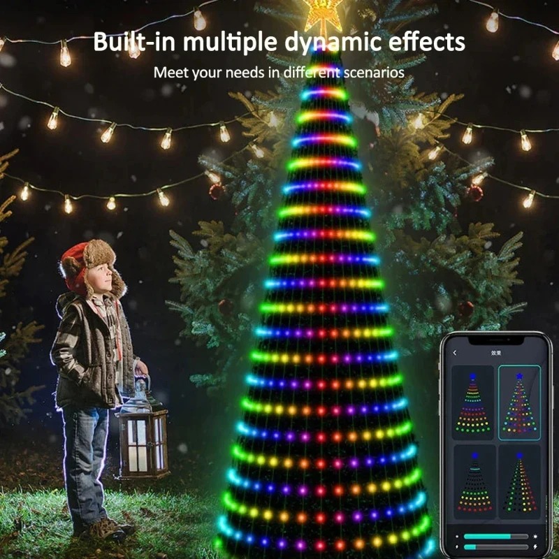 Christmas Star Tree Lights RGB - Home Decor Tree ulasan dan harga