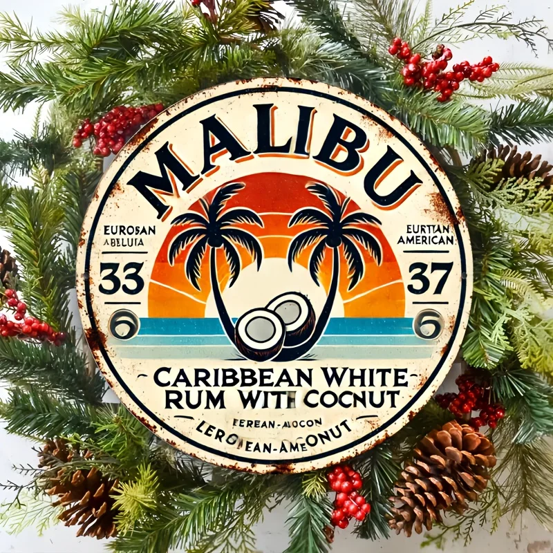 Vintage Malibu Rum Coconut Alu - Home Decor Tree ulasan dan harga