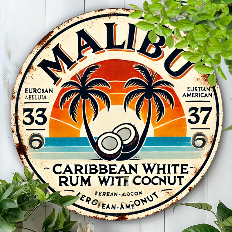 Vintage Malibu Rum Coconut Alu - Home Decor Tree ulasan dan harga