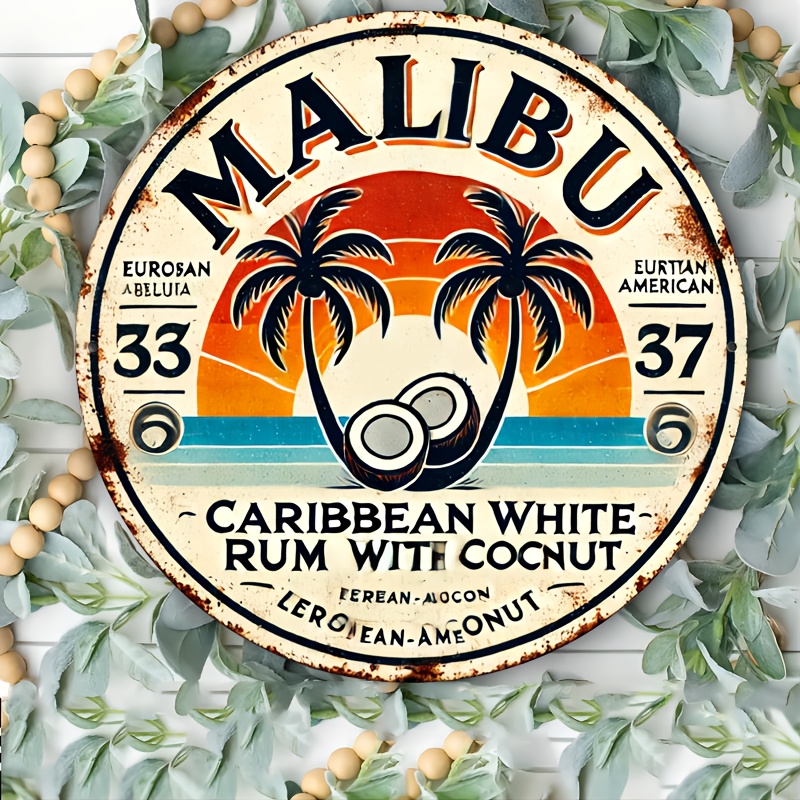 Vintage Malibu Rum Coconut Alu - Home Decor Tree ulasan dan harga