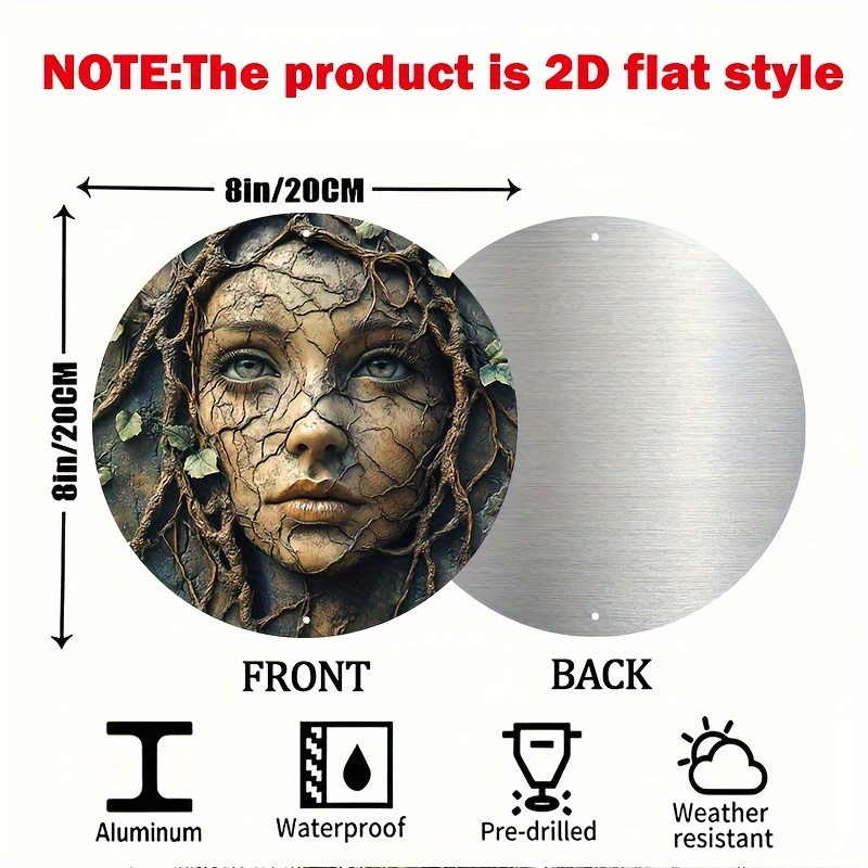 2D Flat, Vintage Aluminum Roun - Home Decor Tree ulasan dan harga