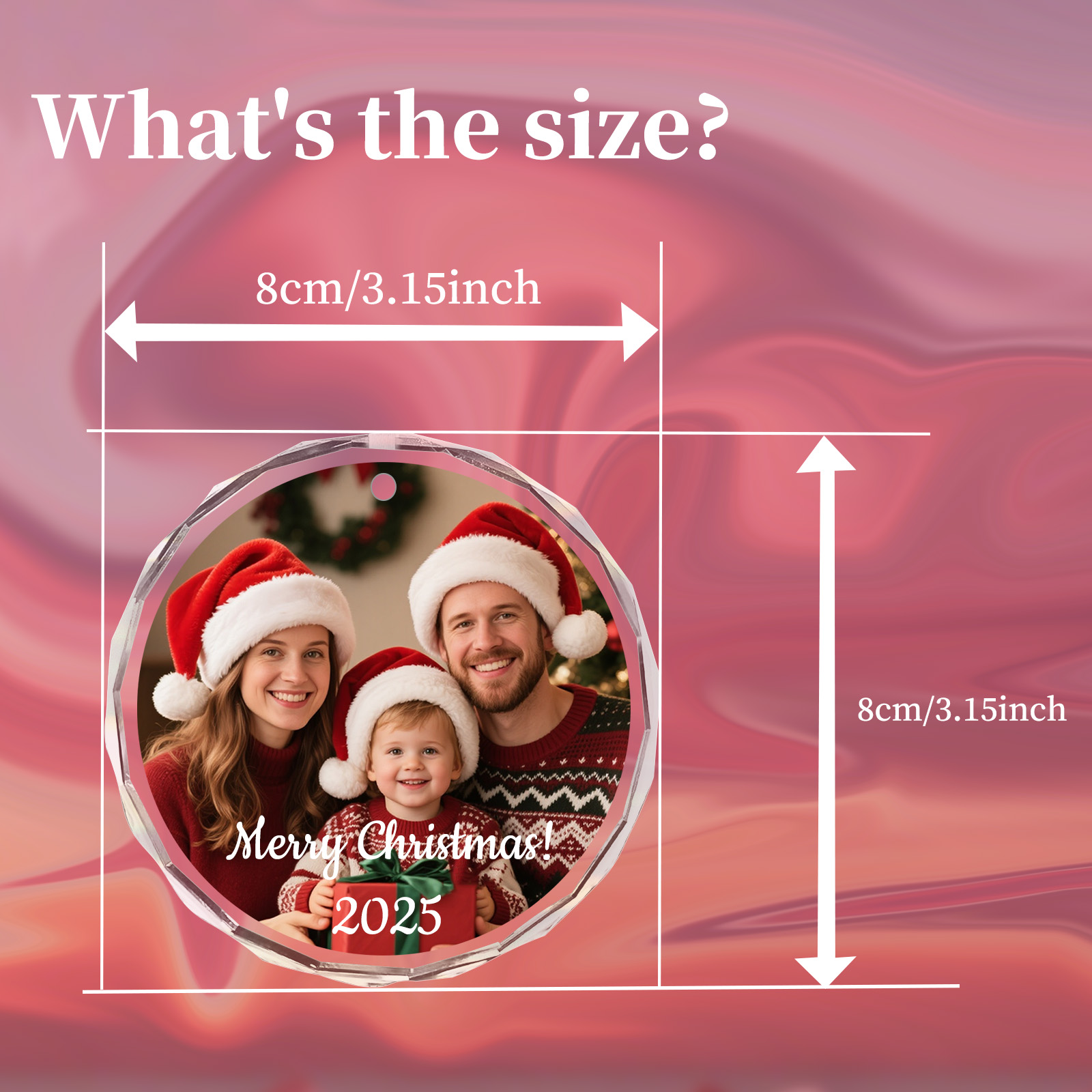 Custom Christmas Photo Ornamen - Home Decor Tree ulasan dan harga