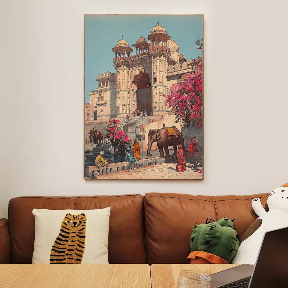 Vintage Ancient India Living B - Home Decor Varanasi ulasan dan harga