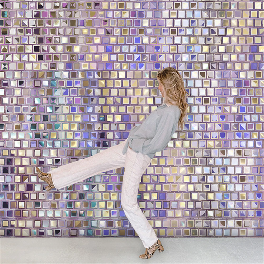 Custom Colored mosaic wallpape - Home Decor Online Shopping ulasan dan harga