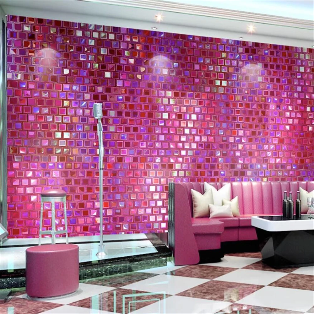Custom Colored mosaic wallpape - Home Decor Online Shopping ulasan dan harga