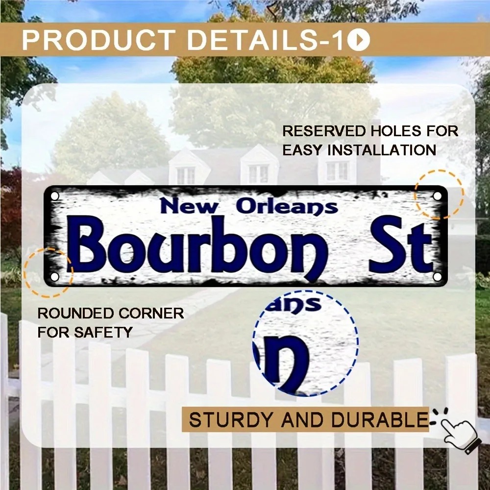 Bourbon St New Orleans Vintage - Home Decor New Orleans ulasan dan harga
