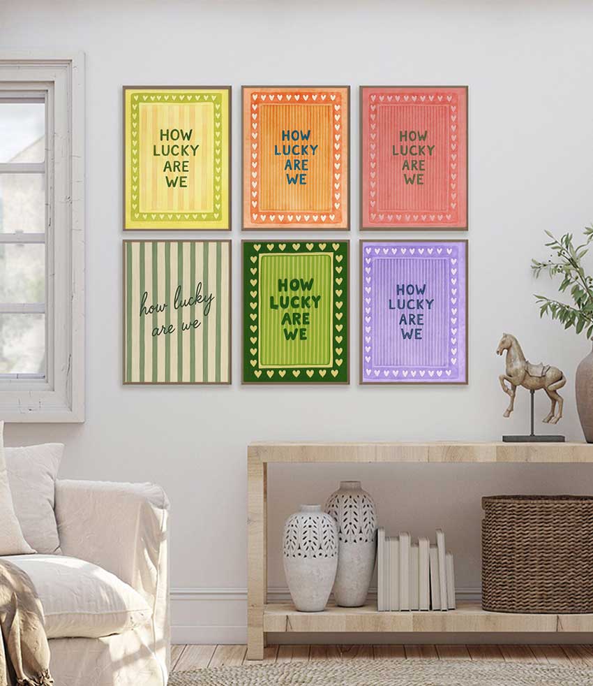 Print Poster Modern Heart Stri - Home Decor How To ulasan dan harga