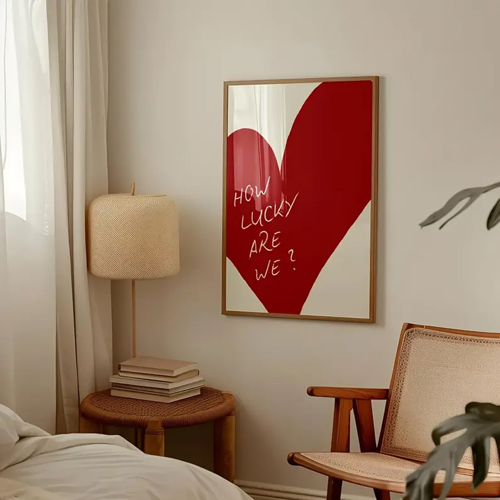 1 Piece Frameless Red Love Hea - Home Decor How To ulasan dan harga