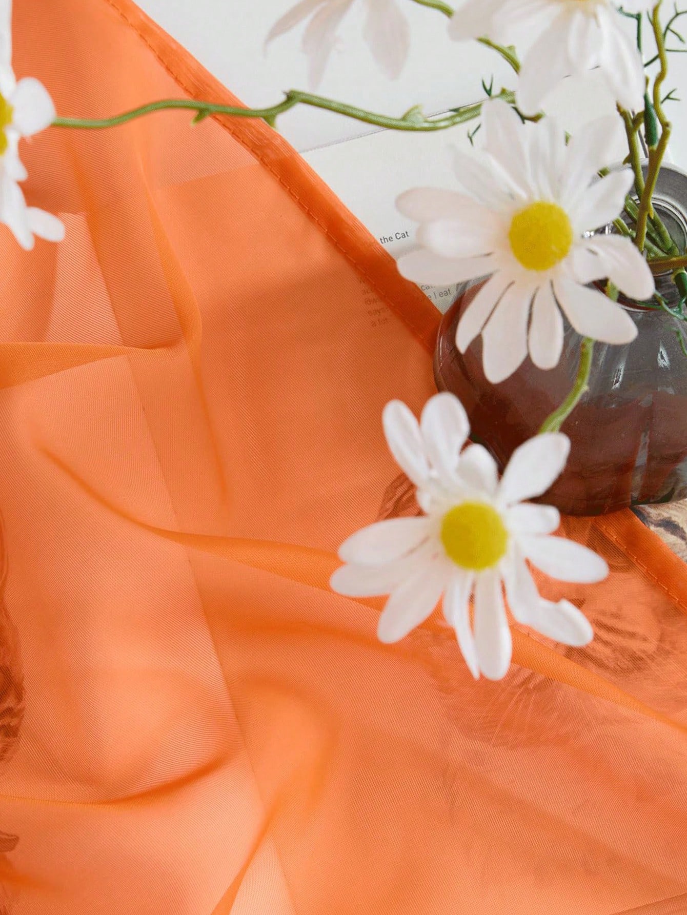 1pc Elegant Transparent Orange - Home Decor Curtain ulasan dan harga