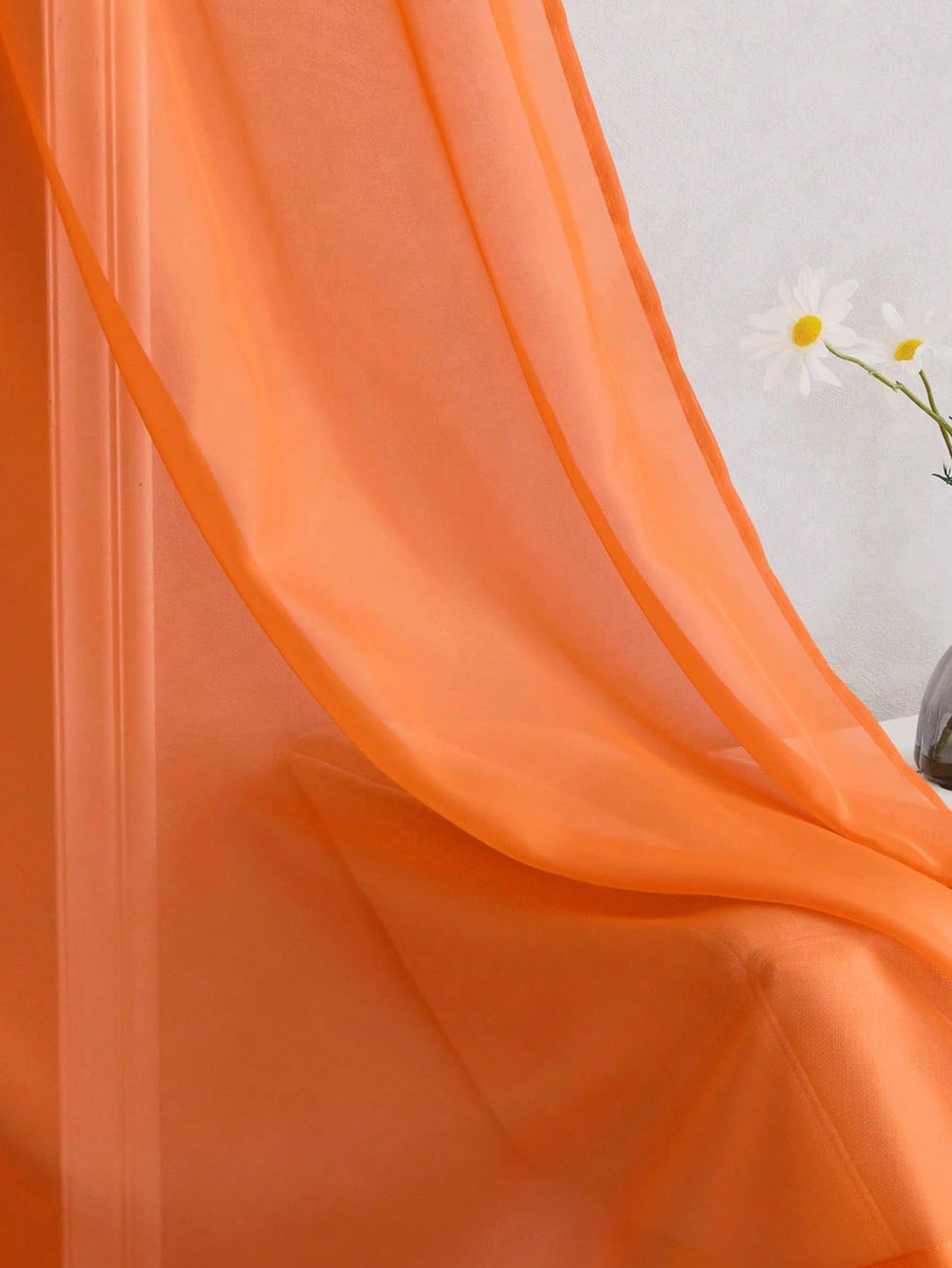 1pc Elegant Transparent Orange - Home Decor Curtain ulasan dan harga