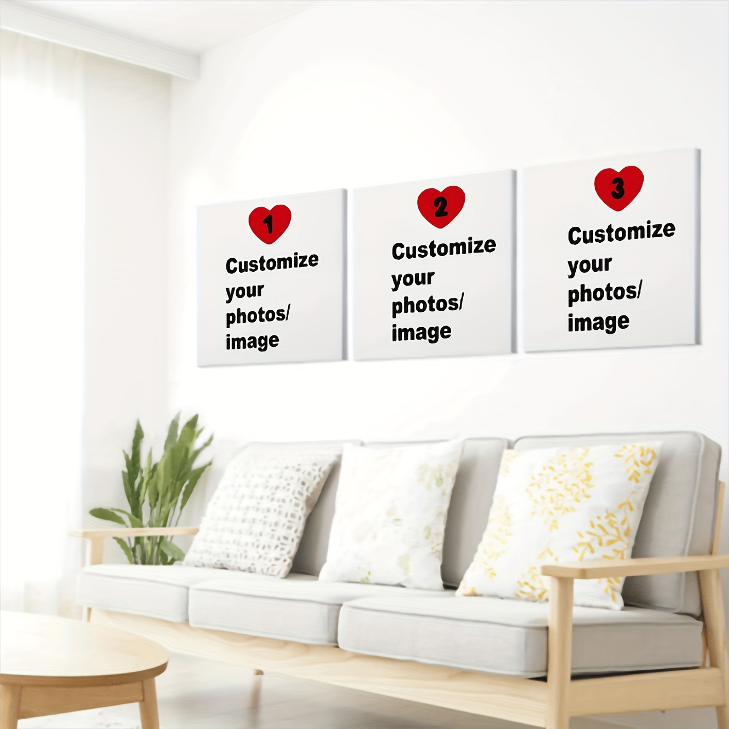 3pcs/set Custom Square Canvas  - Home Decor Theme ulasan dan harga