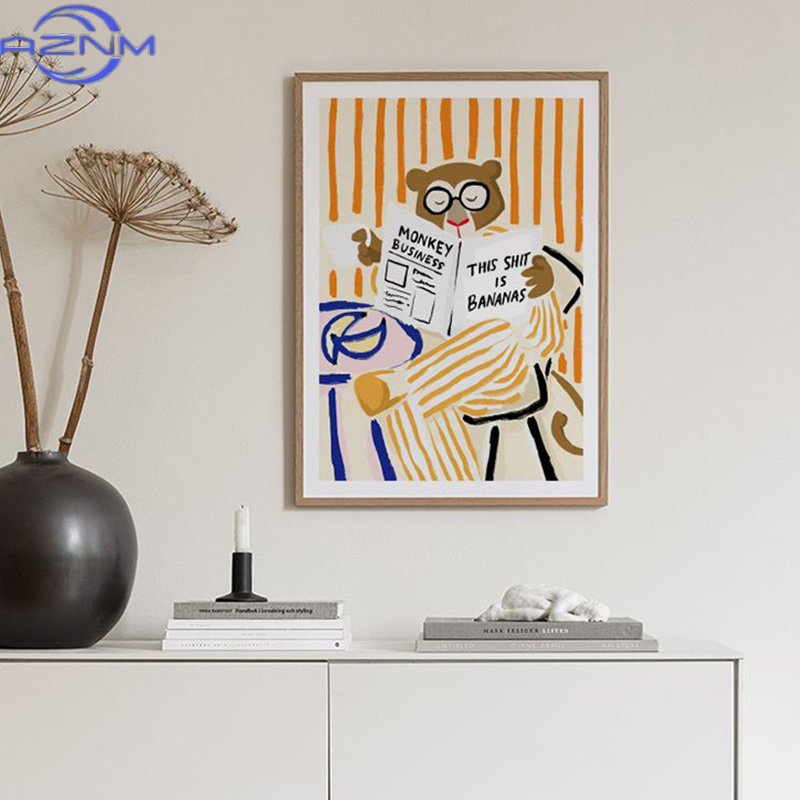 AZNM Bear Abstract Lines Rainb - Home Decor Pt ulasan dan harga