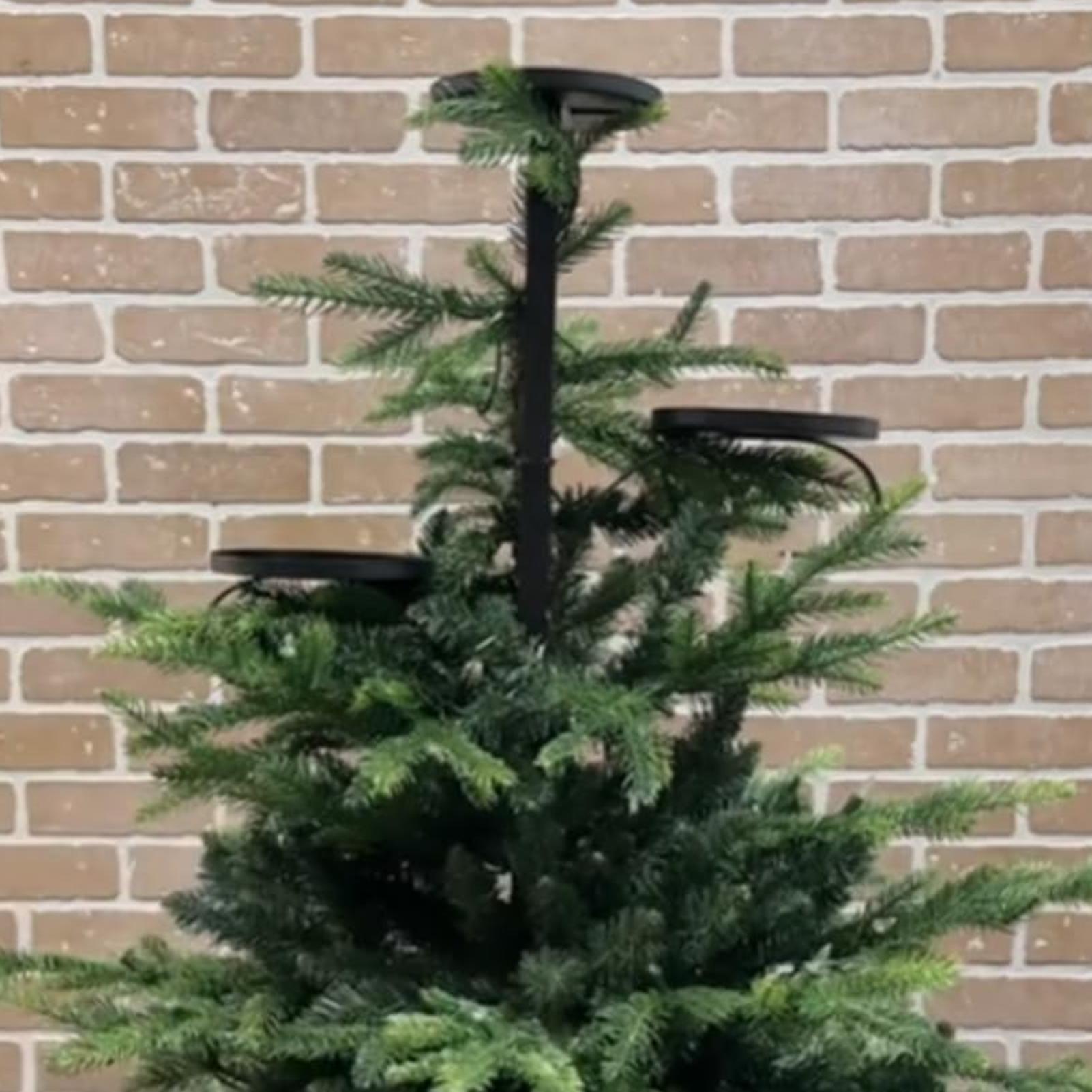 Metal Black Triple Tree Topper - Home Decor Tree ulasan dan harga